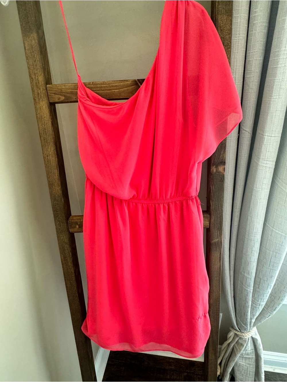 Express Bright Coral Pink Tank Top with Logo Tag